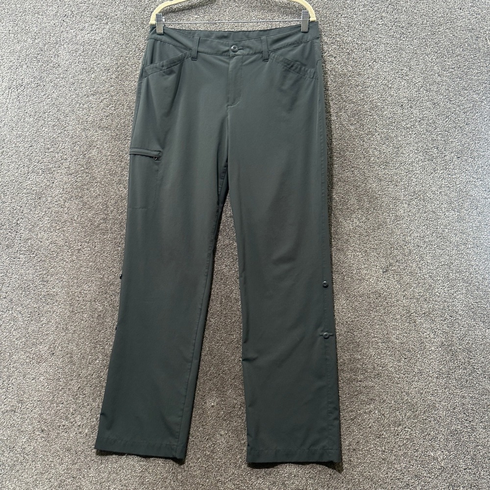 Eddie‎ Bauer Adventurer Roll Up Cargo Hiking Pants Womens 12 Gray Trail Trekking